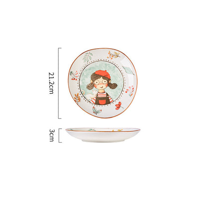 Juego de Platos para Arroz de Cerámica con Diseño de Cuento de Hadas - Image 22