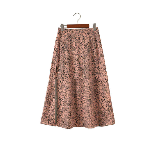 Falda Larga Suelta Estampado Leopardo y Floral Corte A - Image 3