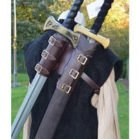 Funda Doble para Espadas Samurái de Cuero PU Estilo Europeo - Image 5