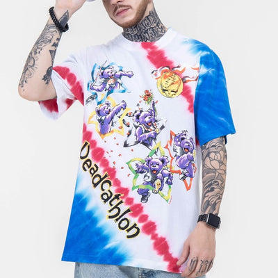 Playera Tie-Dye Estampada Suelta para Hombre - Image 12