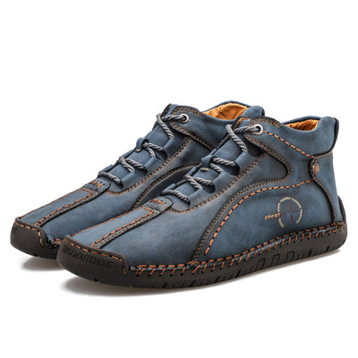 Zapato Plano de Cuero Genuino con Punta Redonda y Tacón Bajo - Image 3