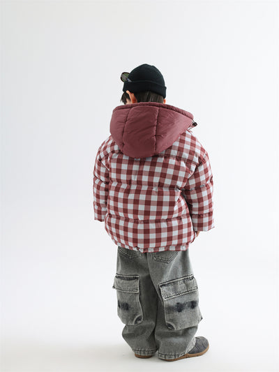 Abrigo Infantil Reversible Acolchado Cuadros Invierno - Image 11