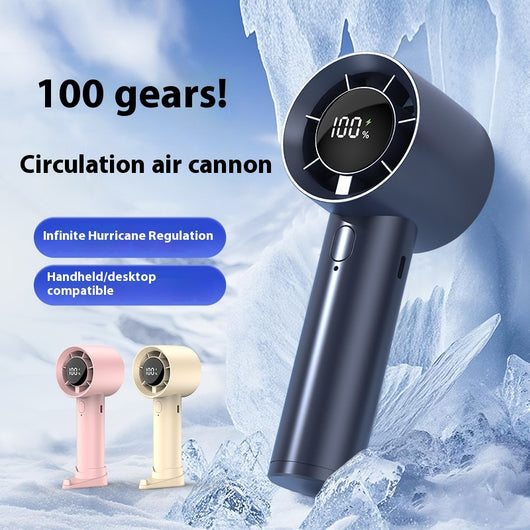 Ventilador Portátil con Pantalla Digital y Control de Velocidad