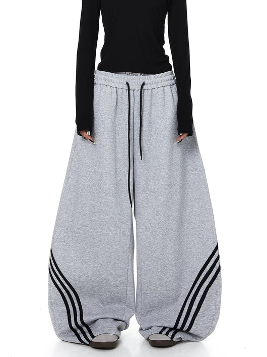 Pantalones de Chándal Cortos Retro a Rayas con Bloques de Color para Mujer - Image 16