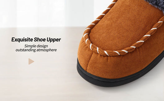 Zapatillas de Casa Otoño Invierno con Diseño Desgastado y Boca de Pelaje para Hombre - Image 18