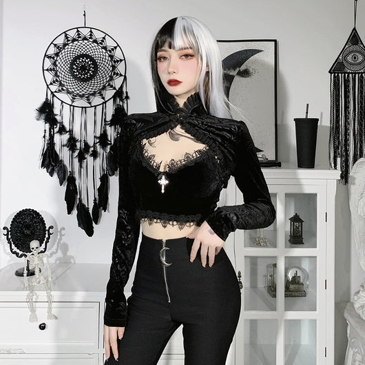 Camisa Retro de Manga Larga con Cuello de Solapa y Botón Simple - Image 7