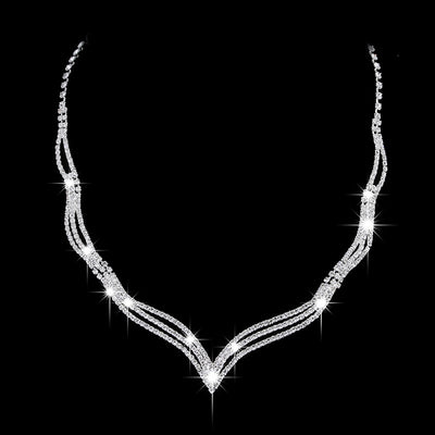 Conjunto de Joyería Nupcial con Dos Piezas y Cristales Brillantes - Image 3