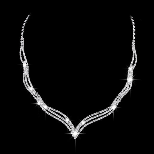 Conjunto de Joyería Nupcial con Dos Piezas y Cristales Brillantes - Image 3