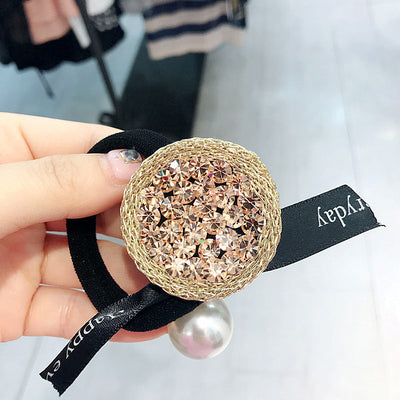 Cinta para cabello con perlas y cristales brillantes - Image 8