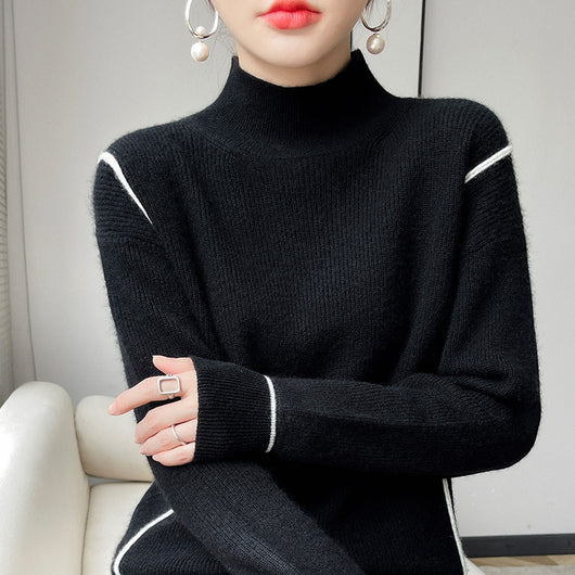 Suéter de Lana Pura para Mujer - Corte Holgado y Versátil - Image 3