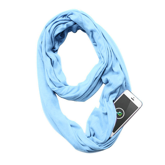 Pañuelo Funcional para Mujer con Bolsillo Cremallera y Jersey Liso - Image 15