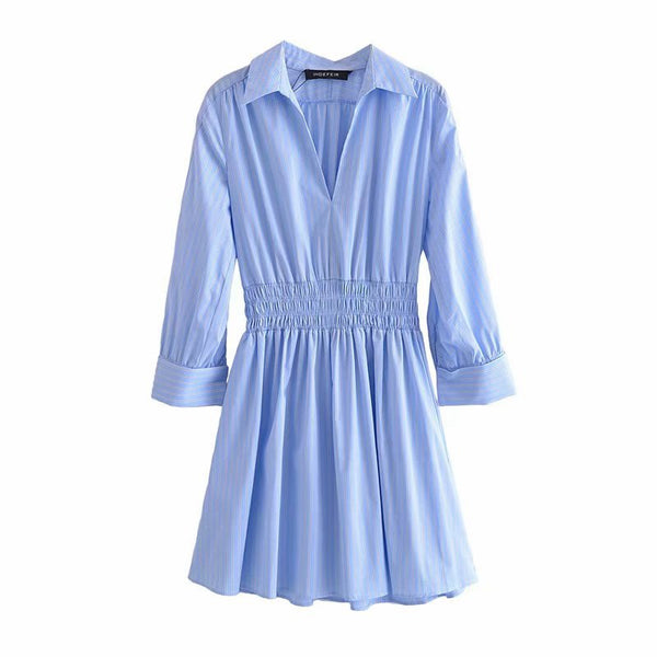Vestido Camisero Rayado para Mujer - Colección Verano - Image 4