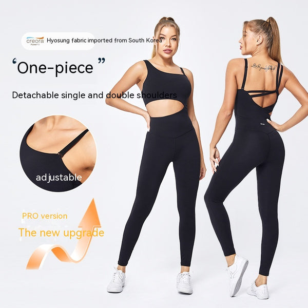 Jumpsuit Deportivo Slim Fit con Tirantes Ajustables - Yoga y Fitness Mujer