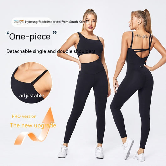 Jumpsuit Deportivo Slim Fit con Tirantes Ajustables - Yoga y Fitness Mujer