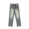 Jeans Rectos Sueltos con Ondas y Doble Cierre Lateral