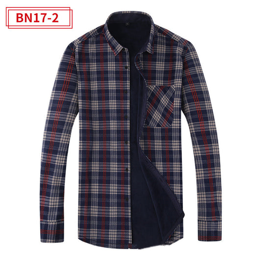 Camisa Abrigo Cuadros Cálida para Hombre - Estilo Casual Moderno - Image 15