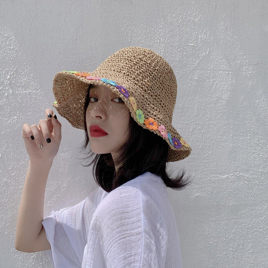 Sombrero Plegable con Flores para el Sol - Gorro Pescador Transpirable Playa - Image 7