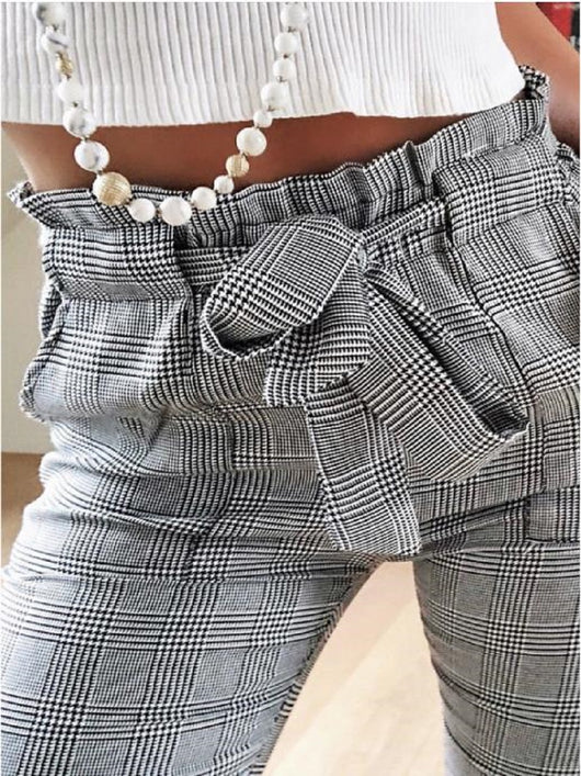 Pantalón Largo de Talle Alto con Lazo y Cordones - Versátil para Cualquier Ocasión - Image 8
