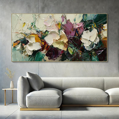 Cuadro de Flores al Óleo Pintado a Mano - Lienzo Artístico Decorativo para el Hogar - Image 5