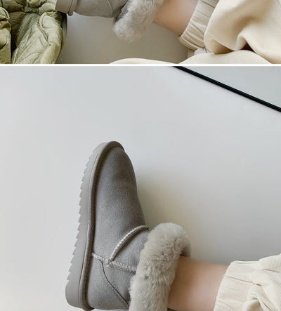 Botas de Nieve para Mujer con Plataforma de Cuero y Forro Polar - Image 3