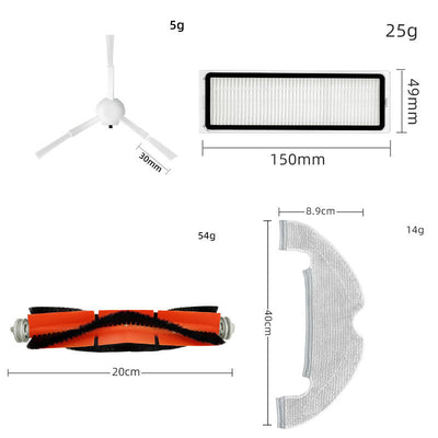 Kit de 10 Accesorios para Robot Aspirador Xiaomi - Naranja - Image 6