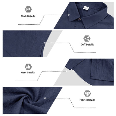 Conjunto de Camisa y Pantalones Cortos de Lino para Hombre - Image 35