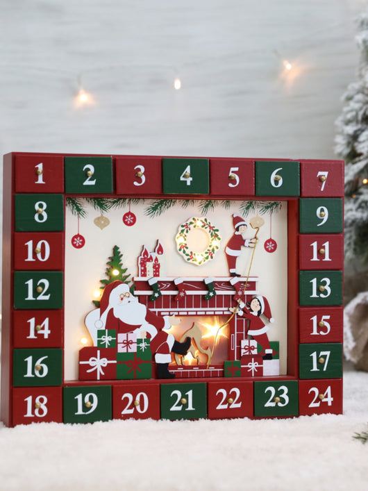 Lámpara Calendario Navideño con Chimenea - Decoración Interactiva - Image 5