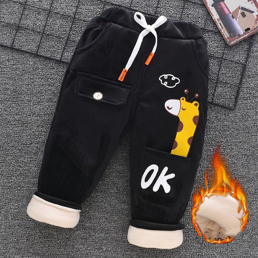 Pantalones de Algodón para Niños y Niñas con Forro Térmico Triple Capa - Image 2