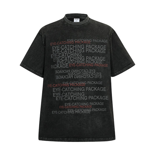 Playera Estampada con Letras Desgastadas para Hombre