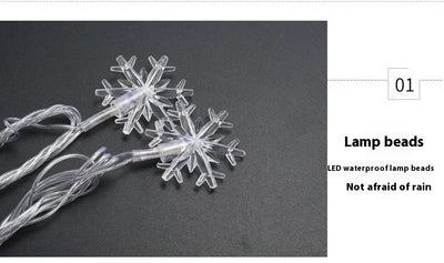 Cadena de Luces Solares con Diseño de Copos de Nieve LED - Image 15