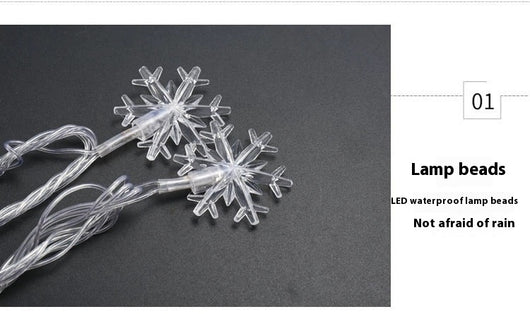 Cadena de Luces Solares con Diseño de Copos de Nieve LED - Image 15