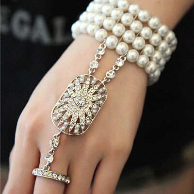 Pulsera de Perlas Gatsby con Cristal Brillante - Image 4