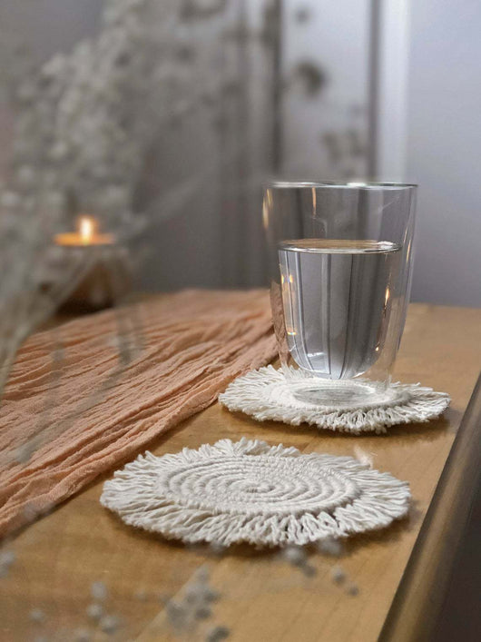 Posavasos Tejidos Nórdicos Redondos Antideslizantes para Mesa - Image 8
