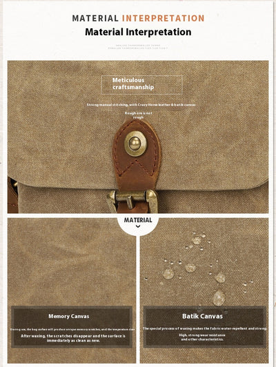 Bolsa para Cámara SLR de Lona de Algodón con Forro Impermeable - Image 10