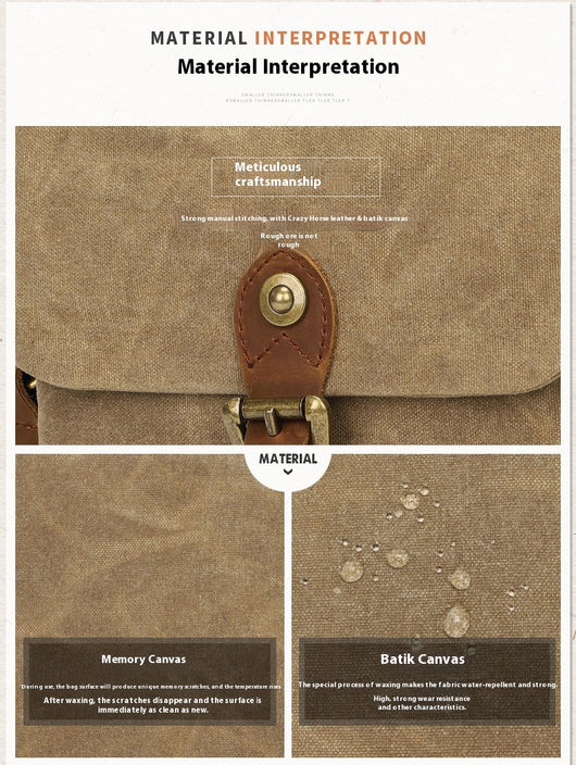 Bolsa para Cámara SLR de Lona de Algodón con Forro Impermeable - Image 10