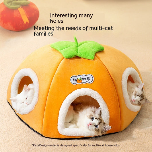 Cama Térmica Semiencerrada para Gatos - Gran Capacidad con Aislamiento Invernal - Image 3
