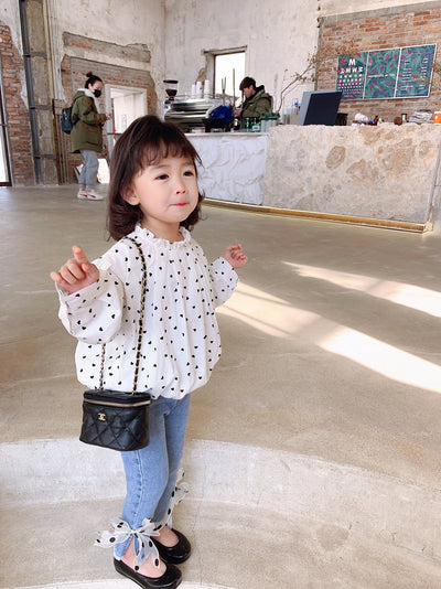 Pantalones Infantiles Estilo Occidental con Moño en los Tobillos - Versión Coreana - Image 2