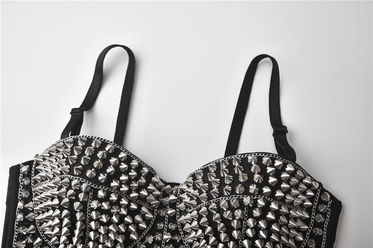 Sujetador de Tiras Finas con Cadenas Punk Artesanal - Image 9