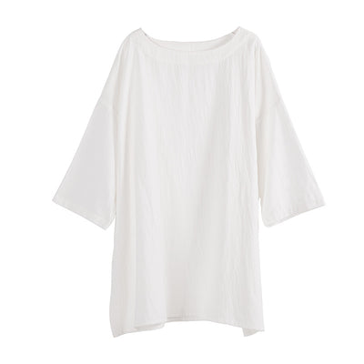 Blusa de Algodón y Lino con Mangas Tres Cuartos - Image 7