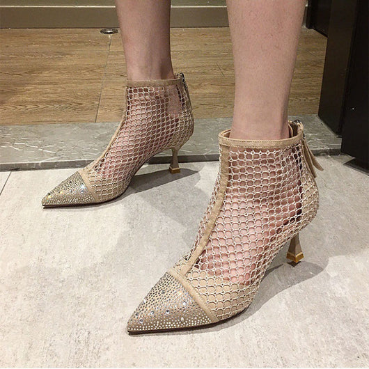 Botines de Tacón Alto con Red Transpirable - Diseño Hueco y Elegante - Image 15