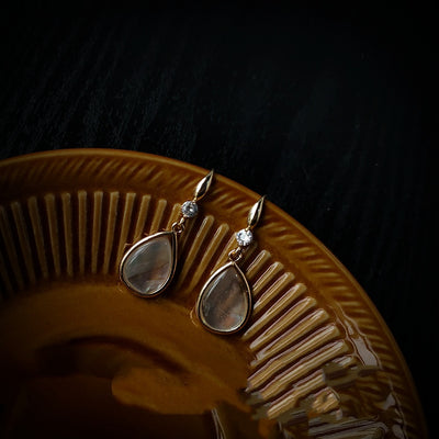 Aretes Gota de Luz Lunar con Nácar Roto - Diseño Minoritario Francés - Image 3
