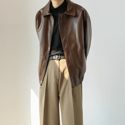 Chaqueta de Cuero Retro Personalizada para Hombre - Image 12