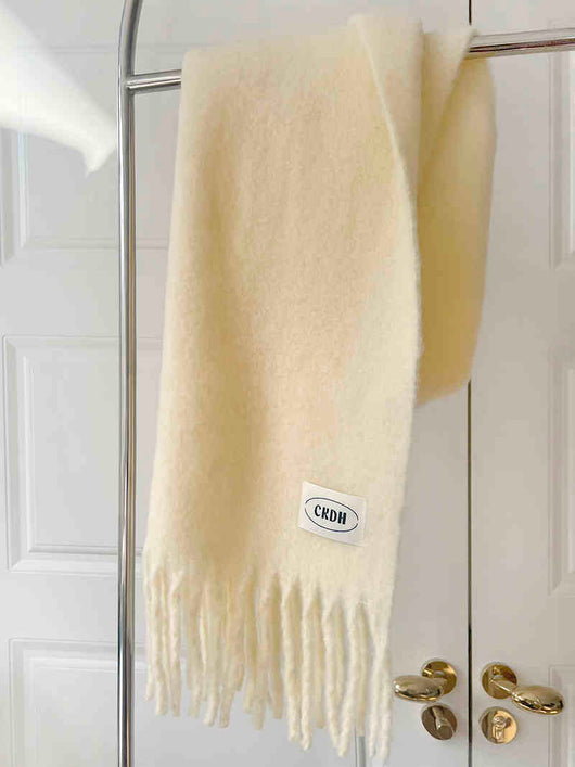 Bufanda de Lana Mohair Elegante - Chal Liso de Color Sólido - Image 10