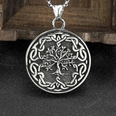 Collar Vikingo Árbol de la Vida en Acero Titanio para Hombre - Image 10