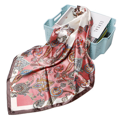 Pañuelo de Seda Artificial Estampado Tamaño Pequeño - Image 5