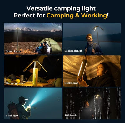 Linterna de Camping Telescópica Portátil con Trípode Plegable - Image 3