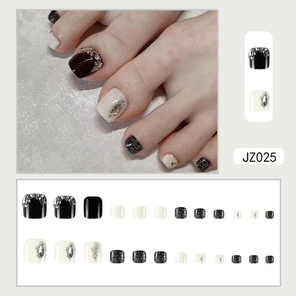 Uñas Postizas Brillantes Desmontables con Cristales Starlight