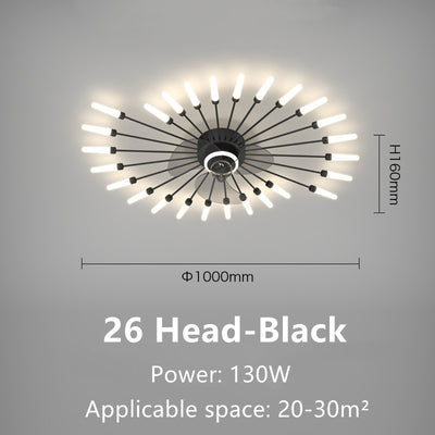 Lámpara Ventilador de Techo Moderno para Dormitorio - Image 7