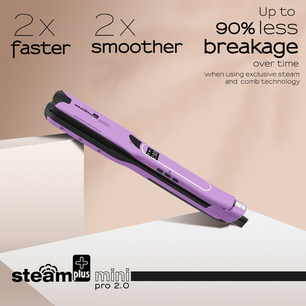 Plancha Alisadora de Vapor con Spray - 2 en 1 para Alisar y Rizar