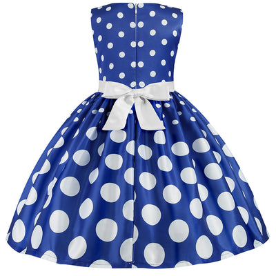 Vestido Infantil con Estampado Irregular y Lazo Festivo - Image 20
